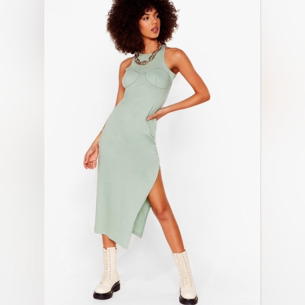 Nasty Gal, Explain the Stitch-uation, Racer Midi Dress, Size 4